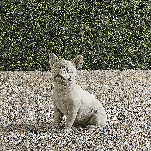 Outdoor Statuary Stone Frenchie