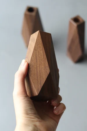 Unique Wooden Vase - Image 3