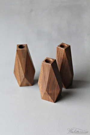 Unique Wooden Vase - Image 4